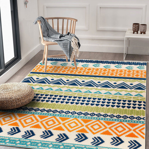 Wayfair 8' x 10' Orange Outdoor Rugs You'll Love in 2024